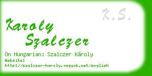 karoly szalczer business card
