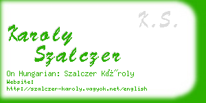 karoly szalczer business card